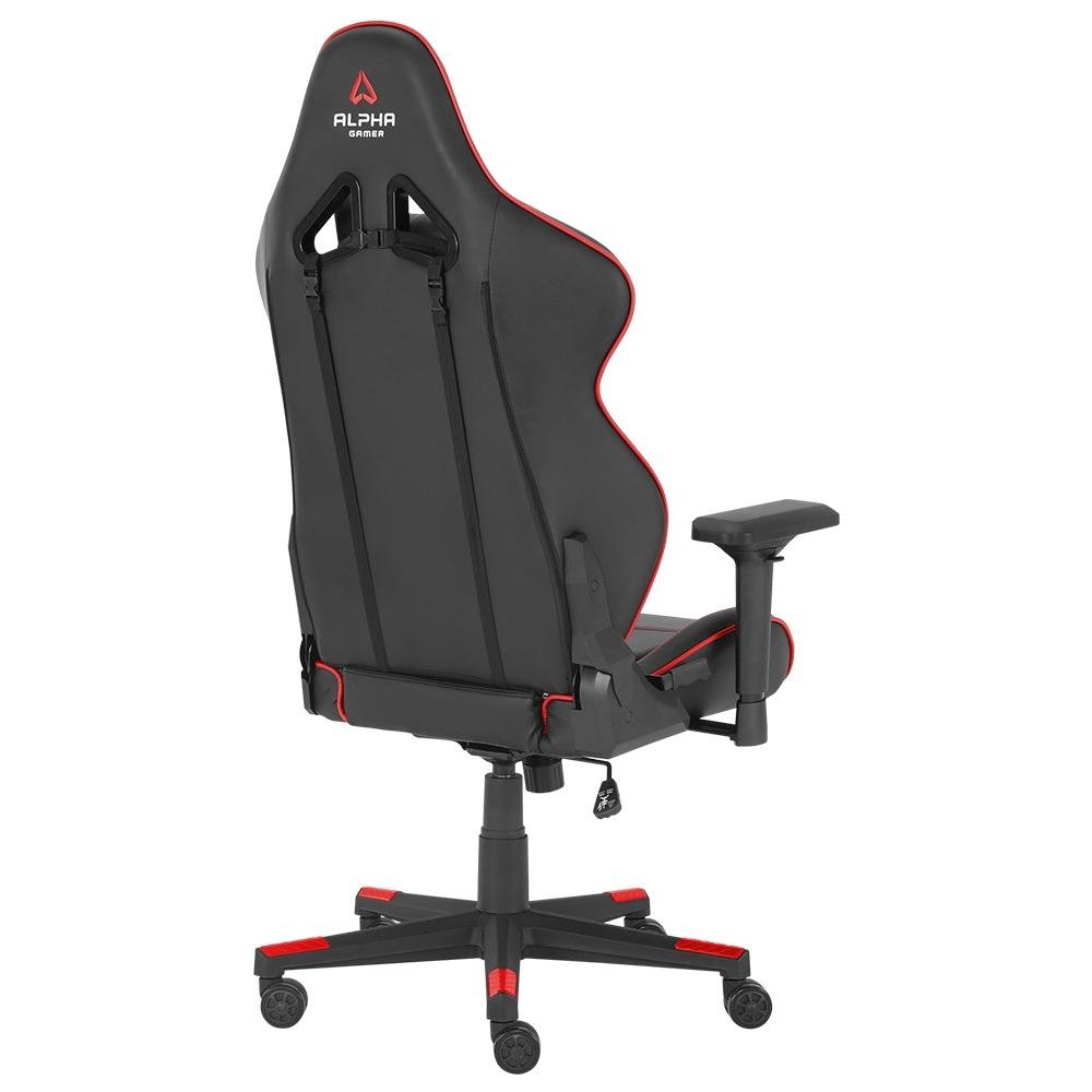 Cadeira Gamer Alpha Gamer Nimbus, Até 125 kg, Apoio de Braço 4D, Reclinável, Preto e Vermelho - AGNIMBUSBKRED Cadeira Gamer Alpha Gamer Nimbus, Até 125 kg, Apoio de Braço 4D, Reclinável, Preto e Vermelho - AGNIMBUSBKRED