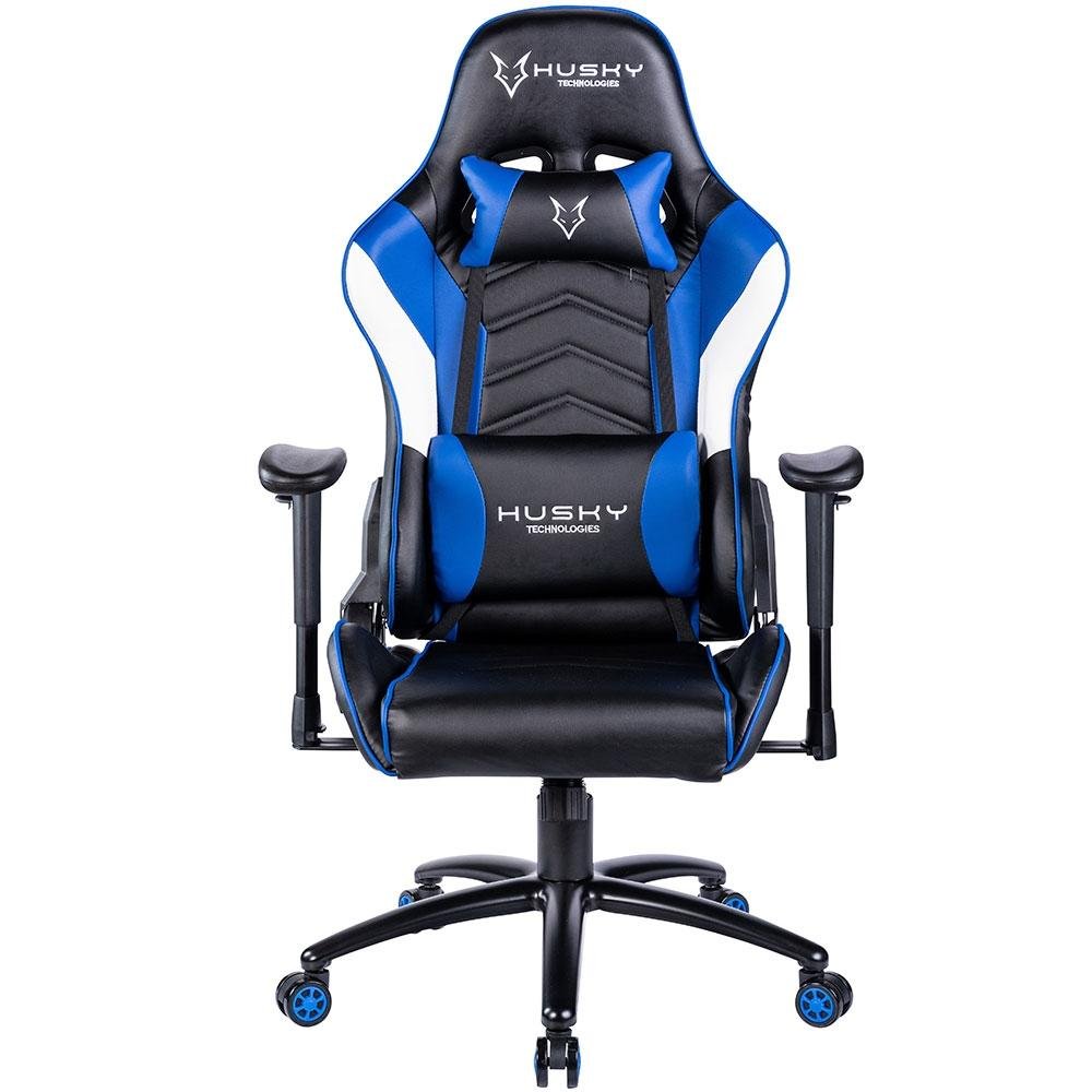 Cadeira Gamer Husky Gaming Storm, Azul, Preto e Branco, Com Almofadas, Reclinável, Descanso de Braço 2D - HST-BBW Cadeira Gamer Husky Gaming Storm, Azul, Preto e Branco, Com Almofadas, Reclinável, Descanso de Braço 2D - HST-BBW
