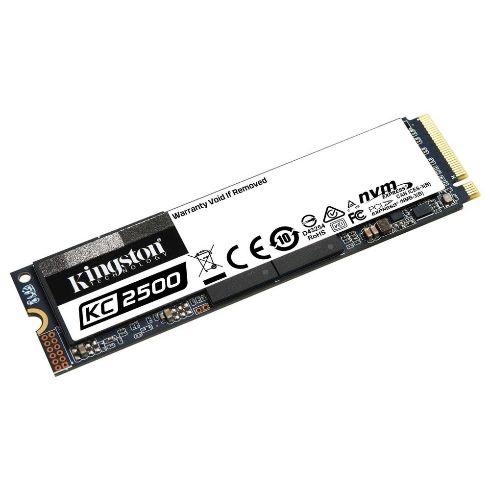 SSD Kingston KC2500, 500GB, M.2 NVMe, Leitura: 3500MB/s, Gravação: 2500MB/s, Preto - SKC2500M8/500G