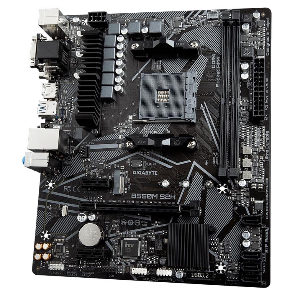 マザーボード GIGABYTE B550M S2H AM4 Placa Mãe Gigabyte B550M S2H, AMD AM4, Micro ATX, DDR4 | KaBuM!