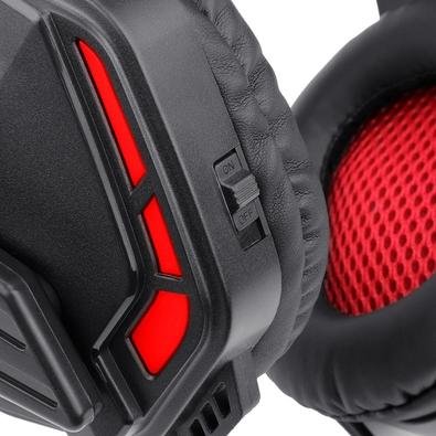 Headset Gamer Redragon Themis 2, Drivers 50mm, Preto/Vermelho - H220N