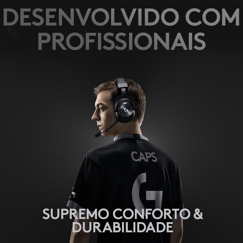 Headset Gamer Sem Fio Logitech G PRO X Wireless LIGHTSPEED 7.1 Dolby Surround, Blue VOICE, Drivers PRO-G 50 mm - 981-000906 Headset Gamer Sem Fio Logitech G PRO X Wireless LIGHTSPEED 7.1 Dolby Surround, Blue VOICE, Drivers PRO-G 50 mm - 981-000906
