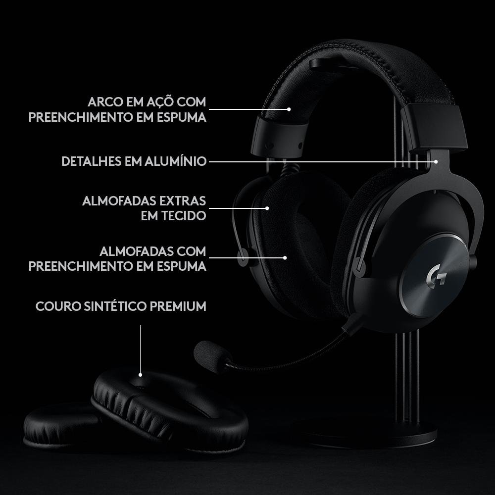 Headset Gamer Sem Fio Logitech G PRO no | KaBuM!