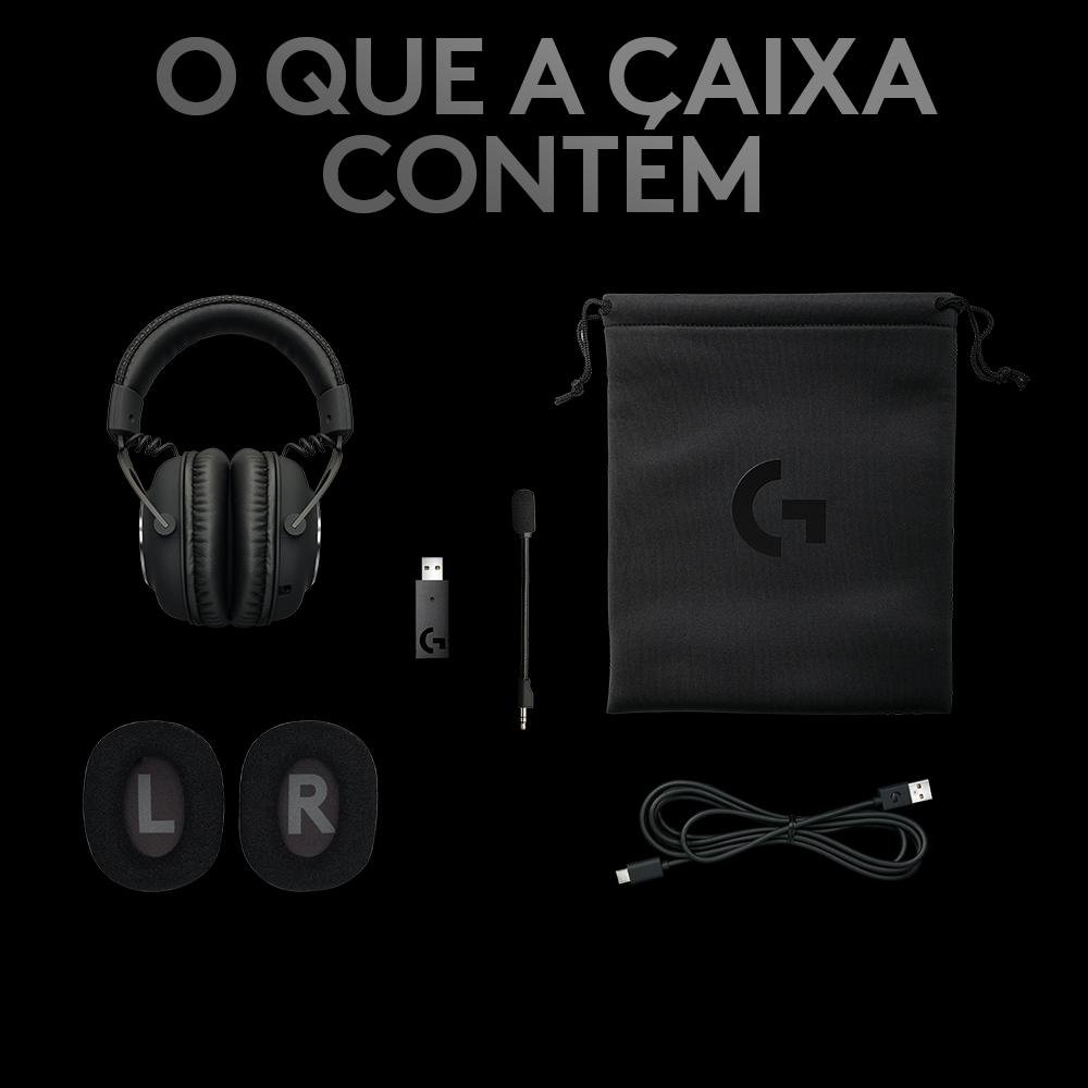 Headset Gamer Sem Fio Logitech G PRO no | KaBuM!