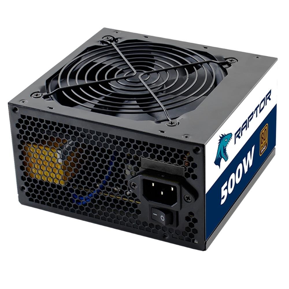Fonte Raptor, 500W, 80 Plus Bronze, PFC Ativo, Com Cabo, Preto - FT251BRA