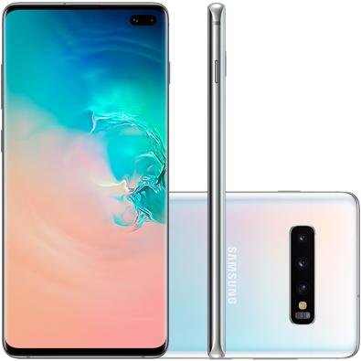 Smartphone Samsung Galaxy S10+, 128GB, 16MP, Tela 6.4´, Branco +