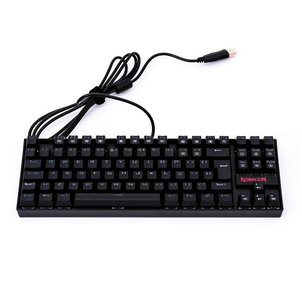 Kit Gamer Redragon Teclado Mecânico Kumara, RGB, Switch Outemu Blue, PT + Mouse Cobra M711, Chroma, 10000DPI, Preto - S118