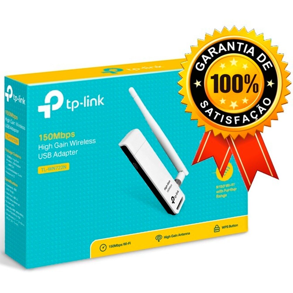 Adaptador Wireless TP-Link USB 150Mbps - TL-WN722N