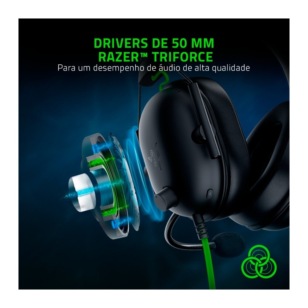 Headset Gamer Razer BlackShark V2 X | KaBuM!