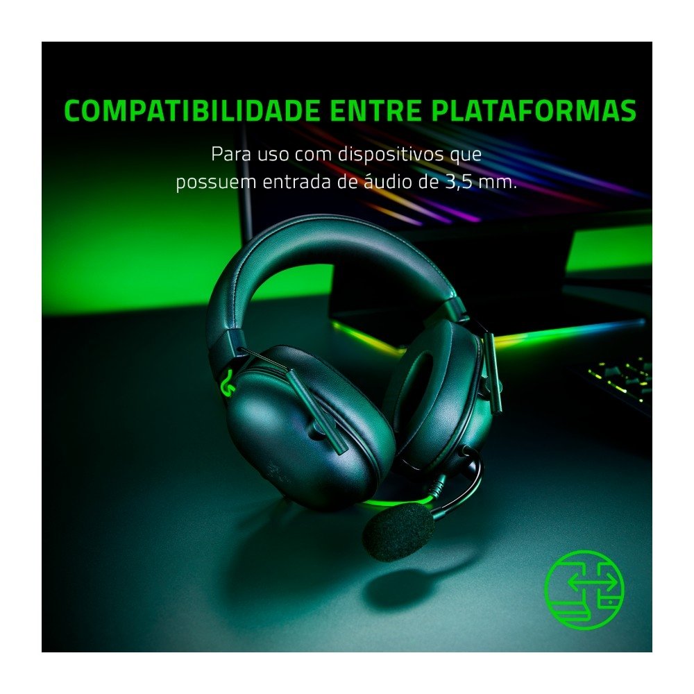 Headset Gamer Razer BlackShark V2 X | KaBuM!