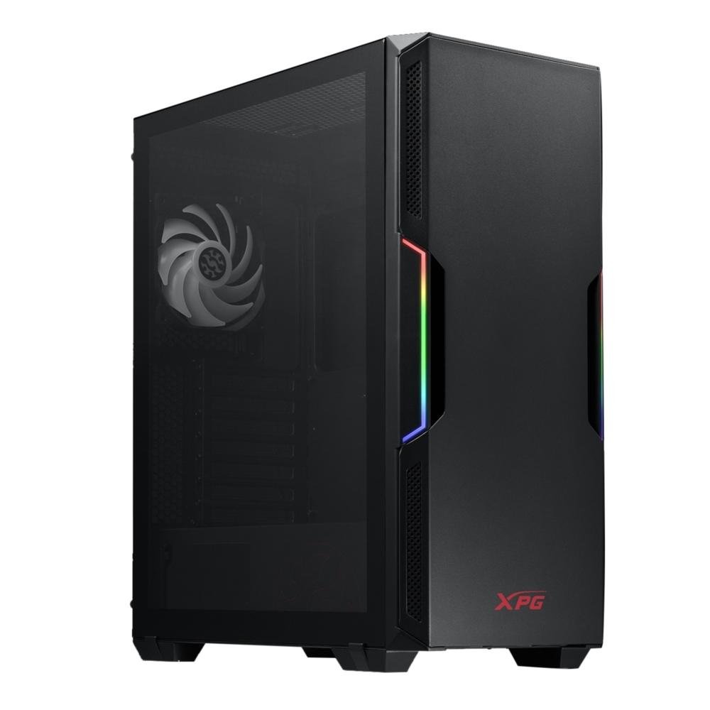 Gabinete Gamer XPG Starker Compact, Mid Tower, Lateral em Vidro Temperado, 2x Cooler Fan ARGB, Preto - 75260179 Gabinete Gamer XPG Starker Compact, Mid Tower, Lateral em Vidro Temperado, 2x Cooler Fan ARGB, Preto - 75260179