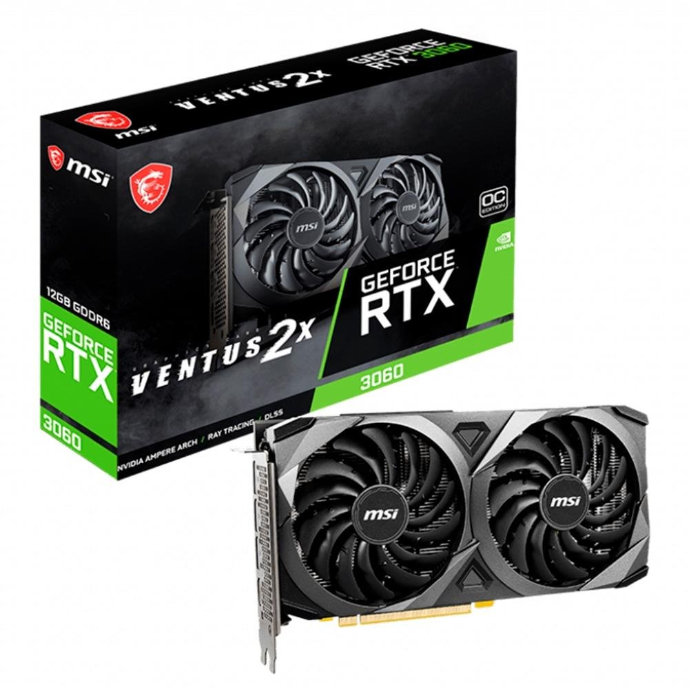 MSI VENTUS 2X RTX 3060 12GB OC 美品 Placa de Vídeo RTX 3060 Ventus 2X 12G OC | KaBuM!