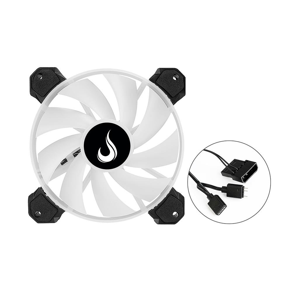 Ventoinha Rise Mode Cool Motherboard, 120mm, ARGB, Preto - RM-ARGB-05-5V Ventoinha Rise Mode Cool Motherboard, 120mm, ARGB, Preto - RM-ARGB-05-5V