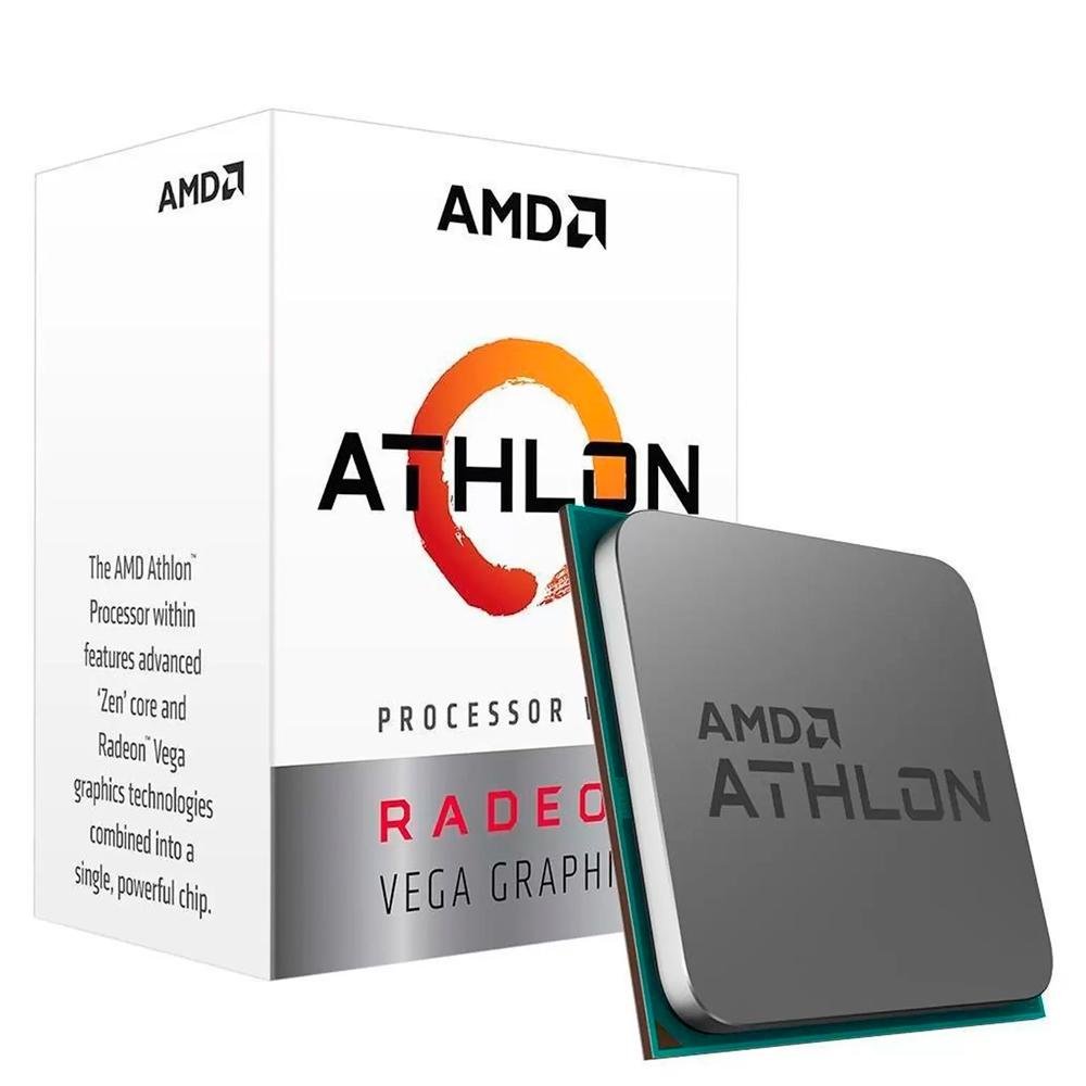 Processador AMD Athlon 3000G Two Core, Cache 5MB, 3500MHz, AM4 - YD3000C6FBBOX Processador AMD Athlon 3000G Two Core, Cache 5MB, 3500MHz, AM4 - YD3000C6FBBOX