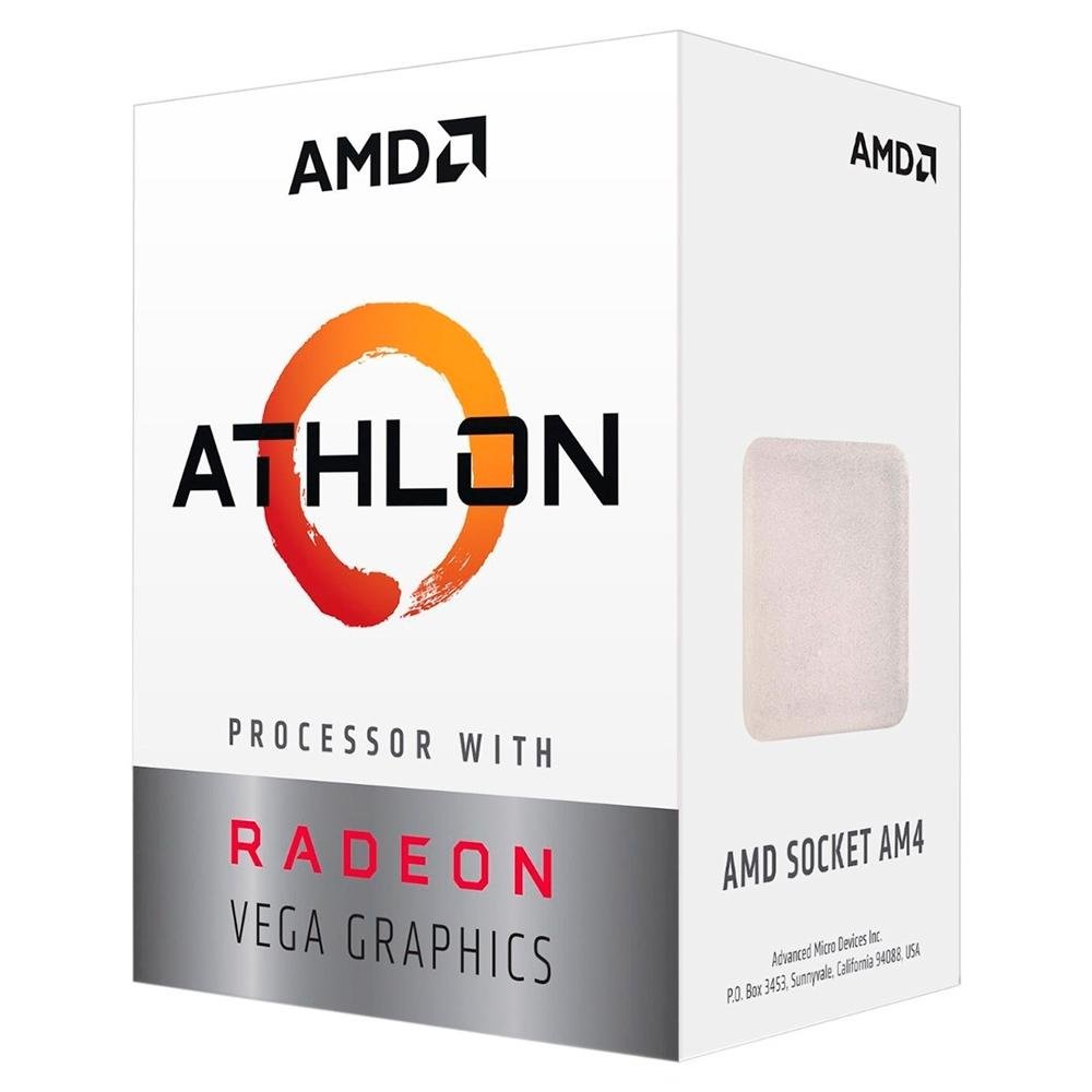 Processador AMD Athlon 3000G Two Core, Cache 5MB, 3500MHz, AM4 - YD3000C6FBBOX Processador AMD Athlon 3000G Two Core, Cache 5MB, 3500MHz, AM4 - YD3000C6FBBOX