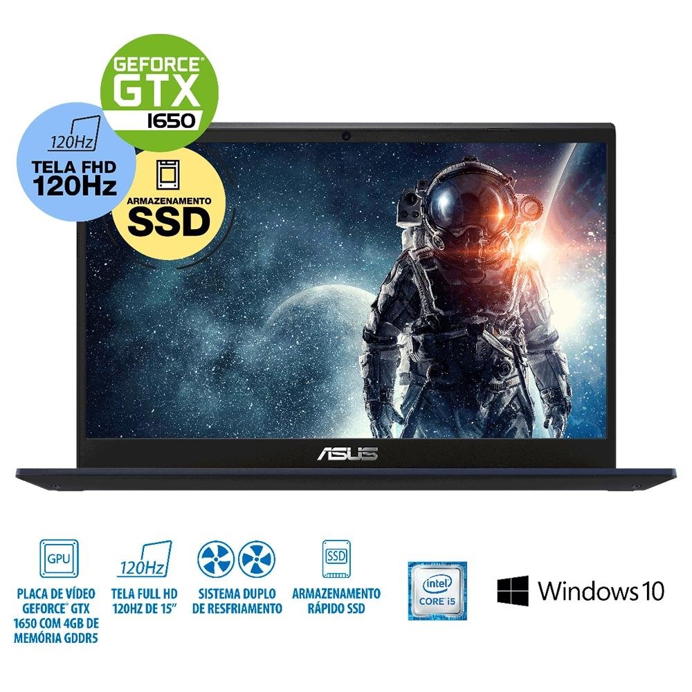 Notebook Gamer Asus X571 Intel Core i5-9300H, GeForce GTX 1650