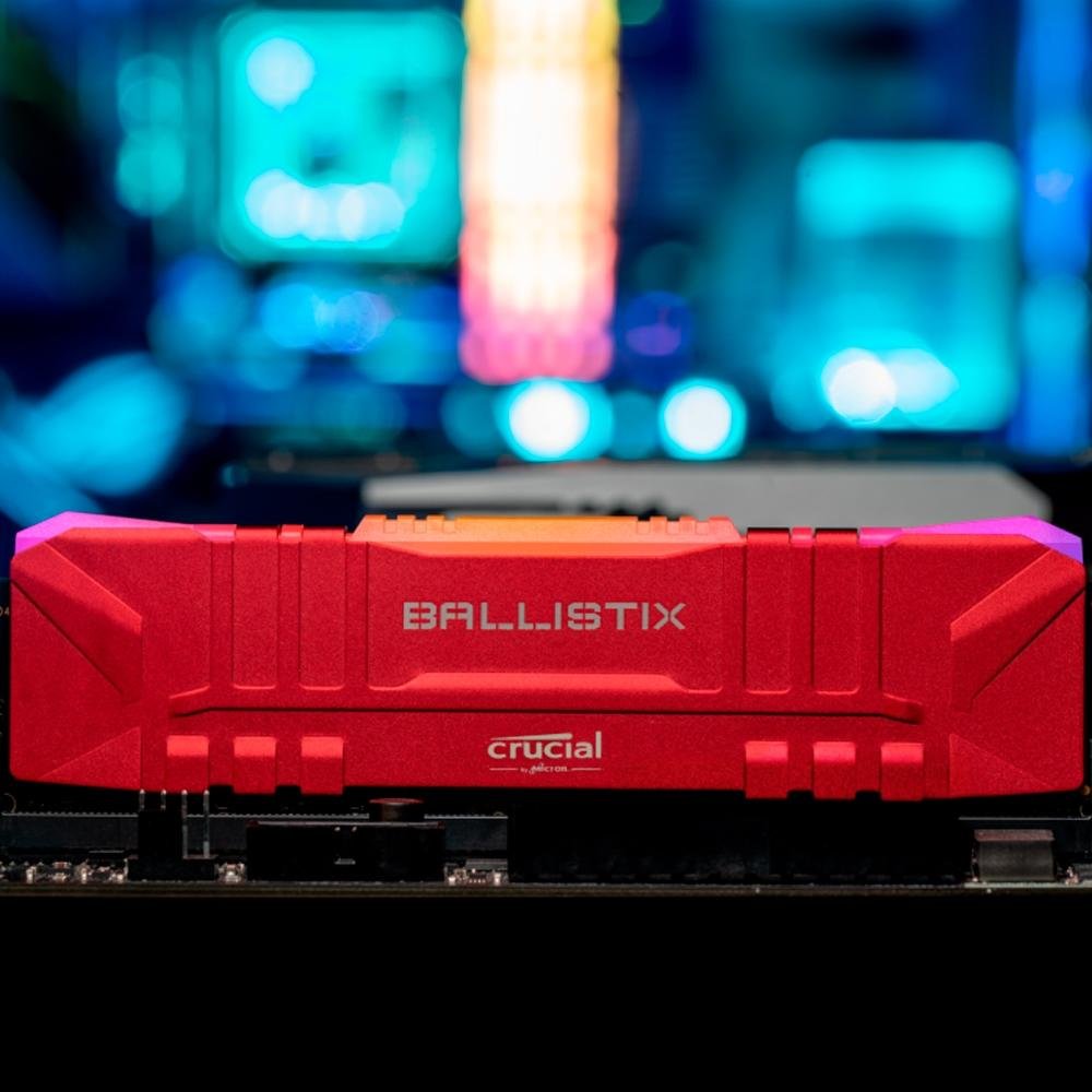Memória Crucial Ballistix, 8GB, 3600MHz, DDR4, CL16, Branca