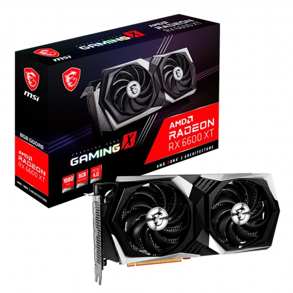 Placa de Vídeo MSI Radeon RX 6600 XT Gaming X 8G, 16 Gbps, 8GB