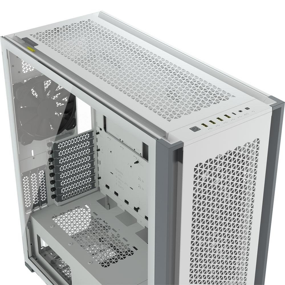 Gabinete Gamer Corsair 7000D Airflow, Full Tower, Lateral em Vidro Temperado, 3x FANs, Branco - CC-9011219-WW