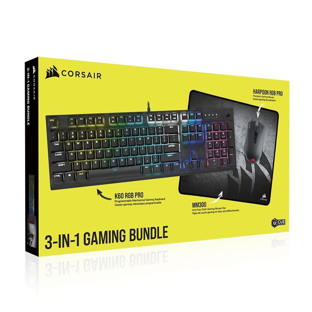 Kit Gamer Corsair, Teclado K60 Pro RGB, ABNT2 + Mouse Harpoon Pro