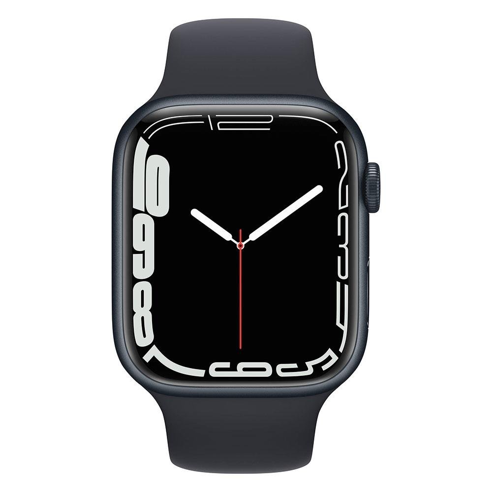 Apple Watch Series 7, 45MM, GPS, Caixa de Alumínio e Pulseira Esportiva Preto Meia Noite - MKN53LL/A Apple Watch Series 7, 45MM, GPS, Caixa de Alumínio e Pulseira Esportiva Preto Meia Noite - MKN53LL/A