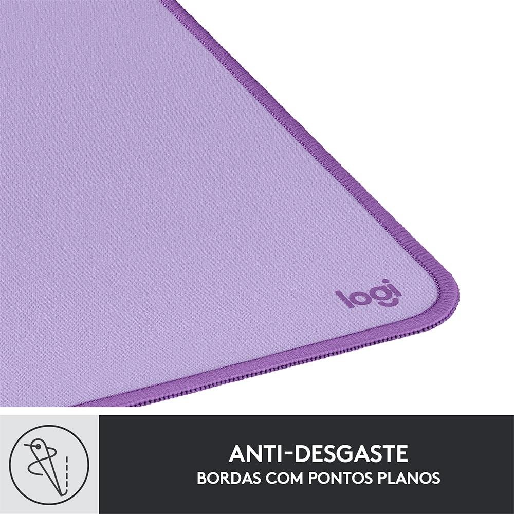 Mousepad Desk Mat Logitech Studio Series, Grande 300x700mm, Antiderrapante, Design Resistente a Respingos, Lilás - 956-000036