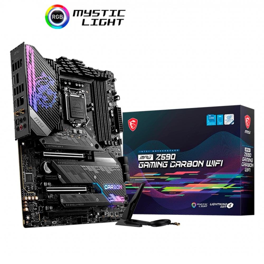 Placa Mãe MSI MPG Z590 Gaming Carbon, Intel LGA 1200, ATX, DDR4