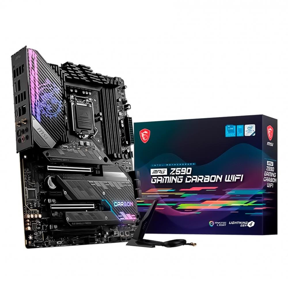Placa Mãe MSI MPG Z590 Gaming Carbon, Intel LGA 1200, ATX, DDR4