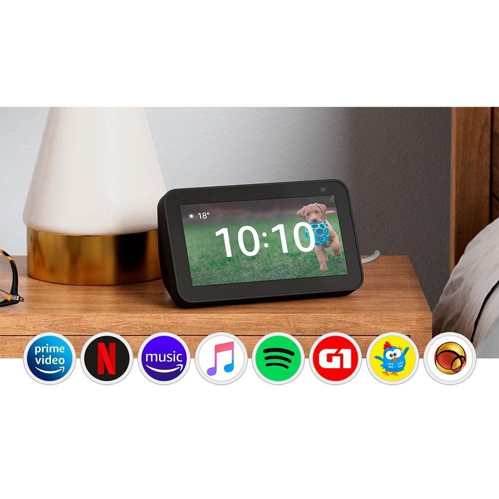 Echo Show 5 (2ª Geração) com Alexa, Tela 5, Câmera de 2 MP, Preto - B08KGWJDRZ