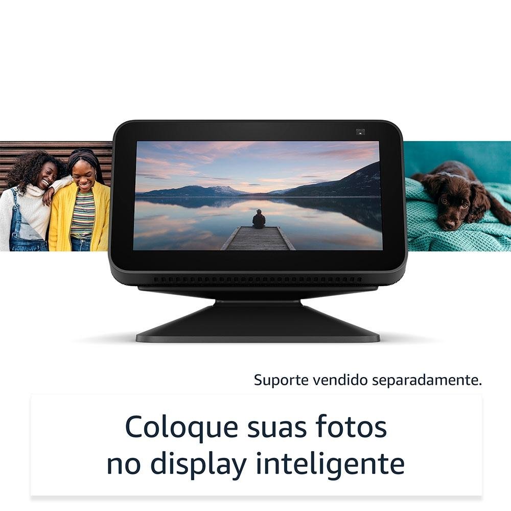 Echo Show 5 (2ª Geração) com Alexa, Tela 5, Câmera de 2 MP, Preto - B08KGWJDRZ