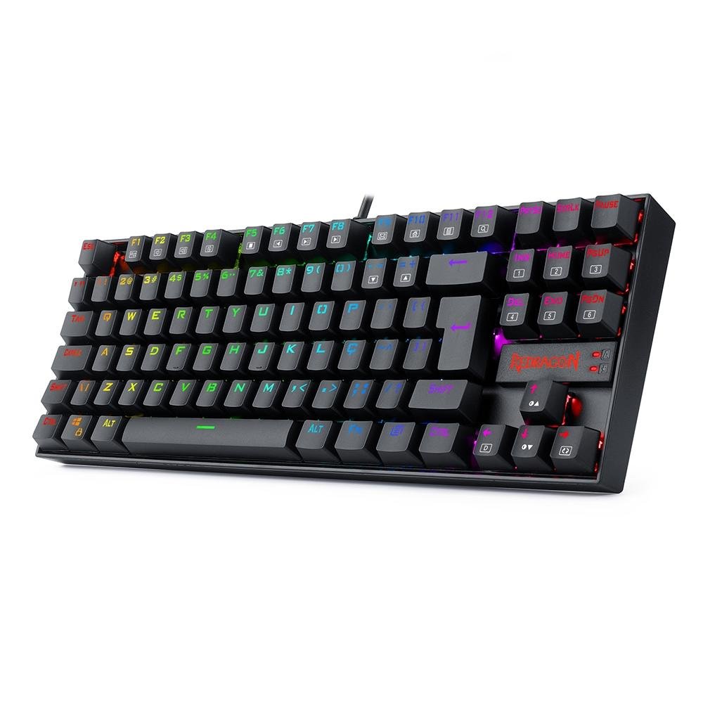 Kit Gamer Redragon RGB, Headset Lamia 2 Surround 7.1 + Teclado Kumara Switch Outemu Blue + Mouse Cobra M711 12400 DPI, Preto - S125