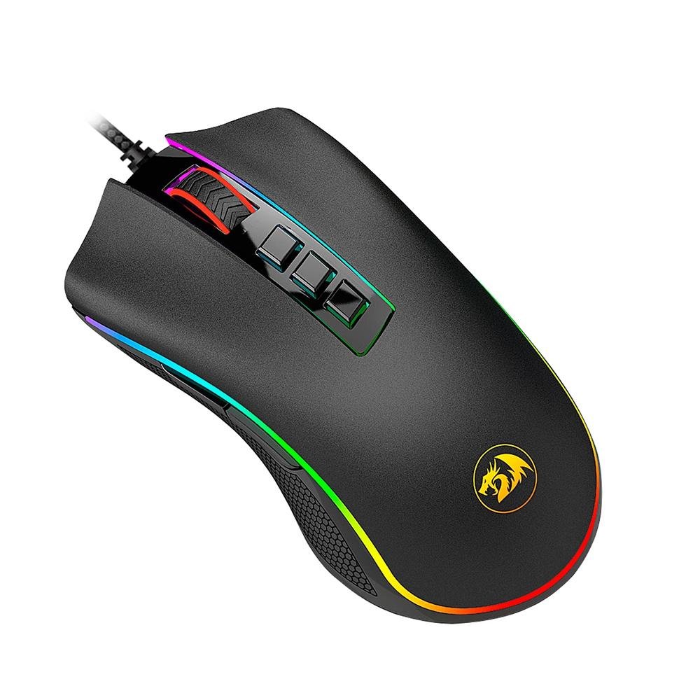 Kit Gamer Redragon RGB, Headset Lamia 2 Surround 7.1 + Teclado Kumara Switch Outemu Blue + Mouse Cobra M711 12400 DPI, Preto - S125