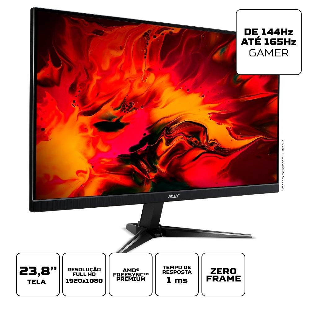 acer ゲーミングディスプレイ QG241Y 24インチ 165Hz Monitor Gamer Acer Nitro QG241Y P 23.8 | KaBuM!