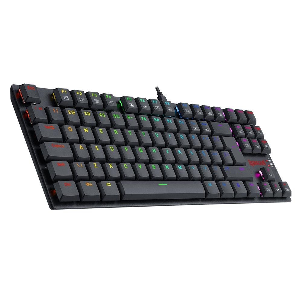 Teclado Mecânico Gamer Redragon APS, RGB, Switch Redragon Brown, ABNT2, Preto - Low Profile - K607 RGB (PT-BROWN) Teclado Mecânico Gamer Redragon APS, RGB, Switch Redragon Brown, ABNT2, Preto - Low Profile - K607 RGB (PT-BROWN)