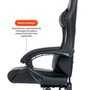 Cadeira Gamer Husky Storm 100, Até 120kg, Almofadas, Reclinável 135º, PU, Preta - HCG100PT