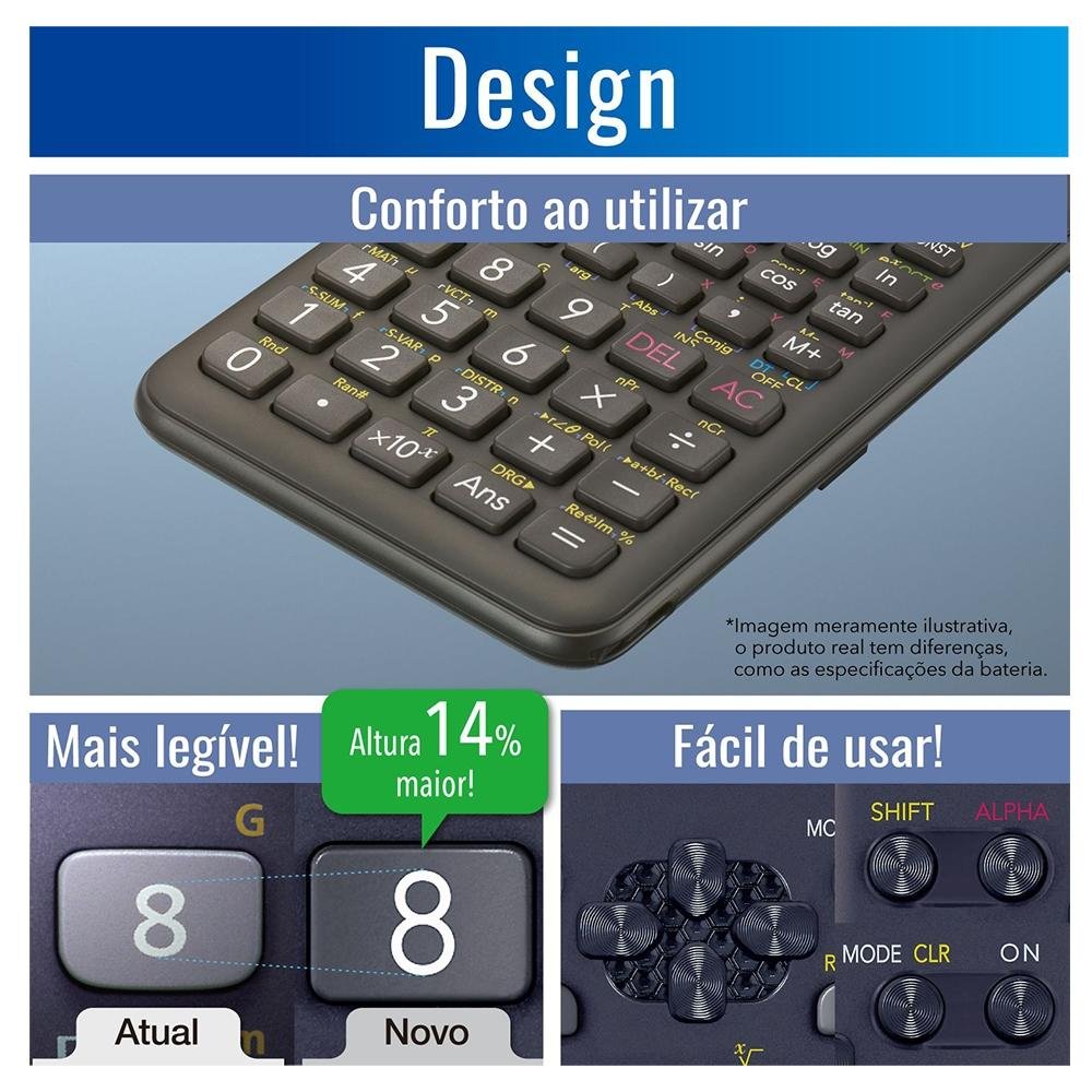 Calculadora Científica CASIO, 240 Funções - FX-82MS Calculadora Científica CASIO, 240 Funções - FX-82MS