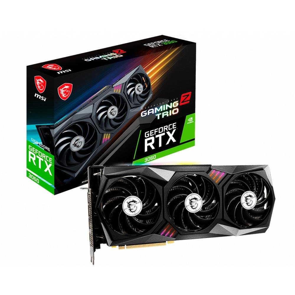グラフィックボード・グラボ・ビデオカード MSI GeForce RTX 3060 GAMING Z TRIO 12G Placa de Vídeo MSI NVIDIA GeForce RTX 3060 | KaBuM