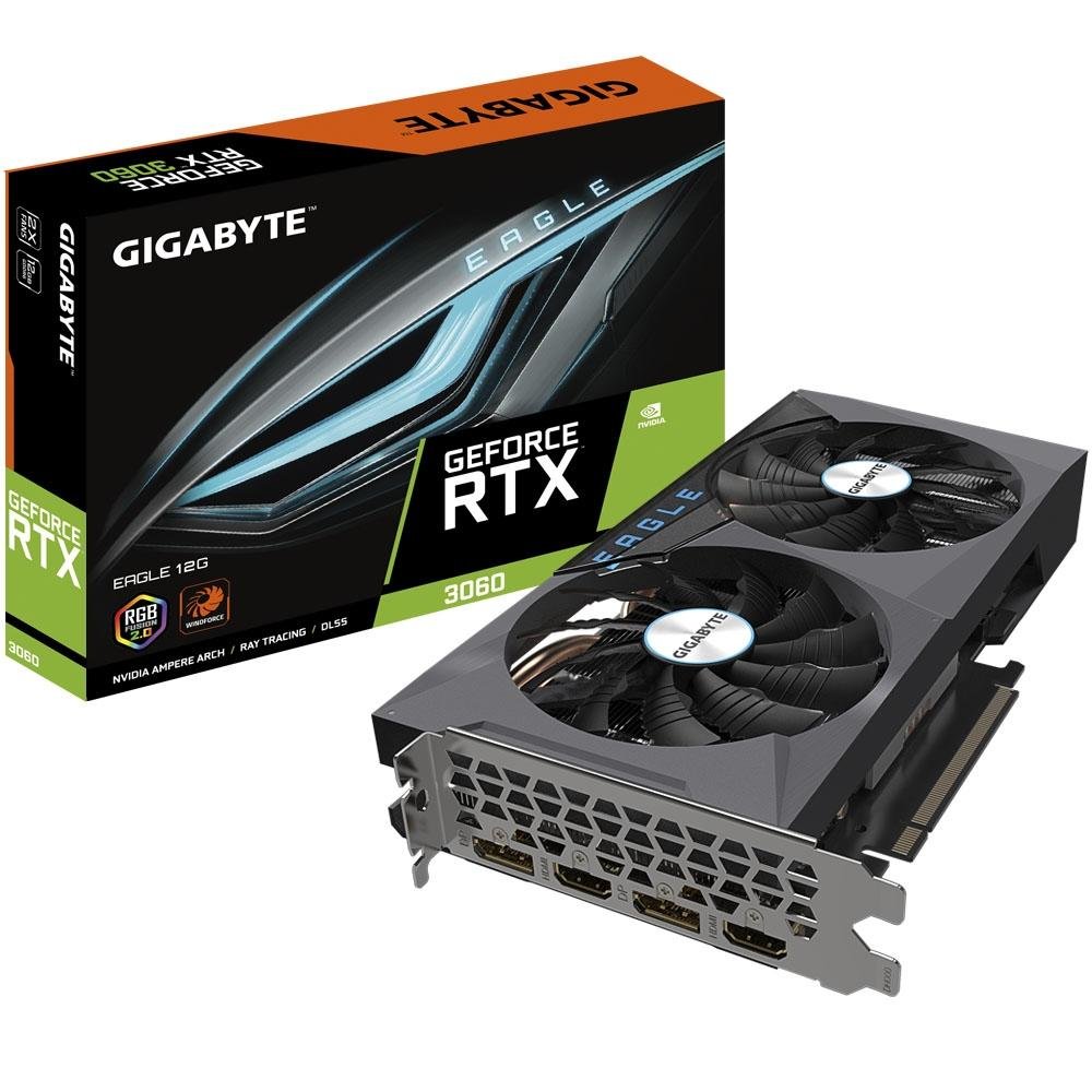 GIGABYTE GEFORCE RTX 3060 グラフィックボード Placa de Vídeo Gigabyte RTX 3060 Eagle | KaBuM!