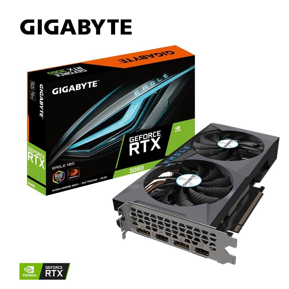 動作確認済み　RTX3060 12GB GIGABYTE EAGLE Placa de Vídeo Gigabyte RTX 3060 Eagle | KaBuM!