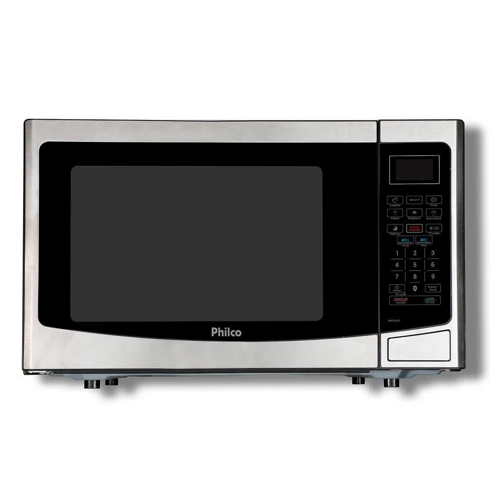 Microondas Philco PMO28INOX, 1400W, 220V, 28L, Timer, Preto e Inox - 96052143 Microondas Philco PMO28INOX, 1400W, 220V, 28L, Timer, Preto e Inox - 96052143