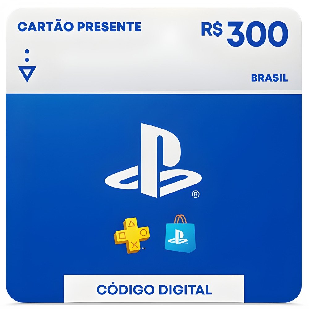 Gift Card PlayStation Store R$300 - Cartão Presente Digital - Exclusivo Brasil