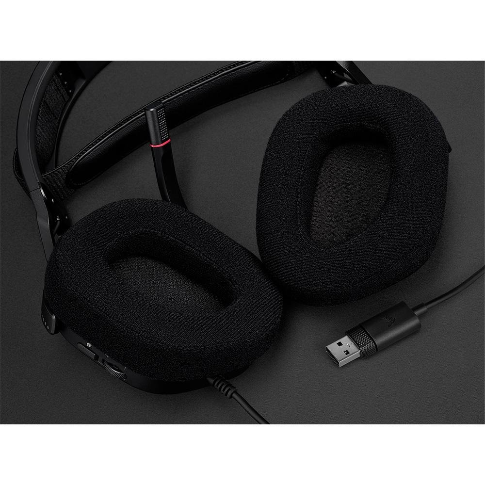 Headset Gamer Corsair HS80 Premium, RGB, Surround, Dolby 7.1, Drivers 50mm, Preto - CA-9011237-NA