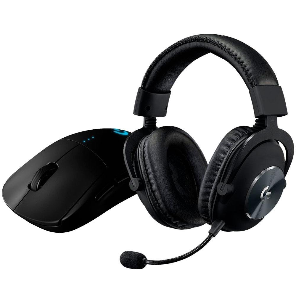 Kit Gamer Logitech - Headset G PRO X Wireless + Mouse G PRO Wireless