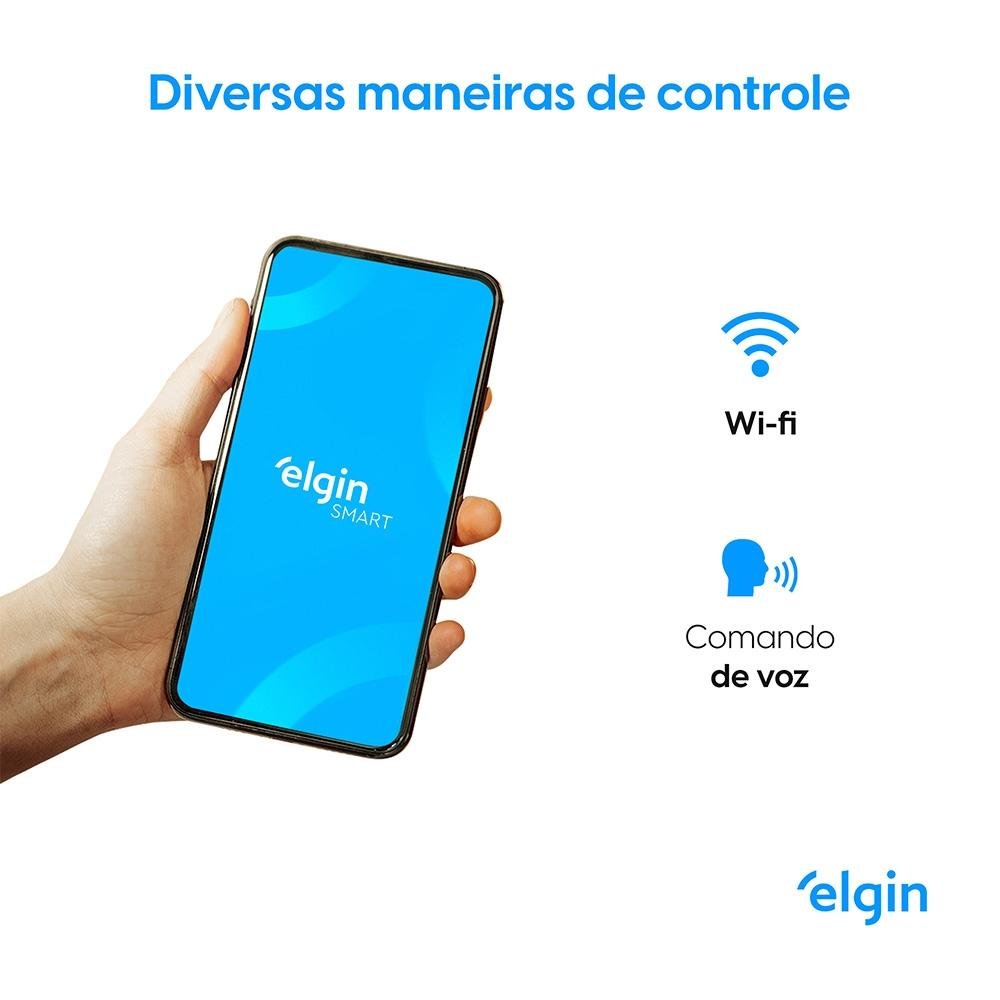 Interruptor Smart Elgin, Wifi, Comando de Voz, 2 Botões Touch, Bivolt, Branco - 48INTWIFI200