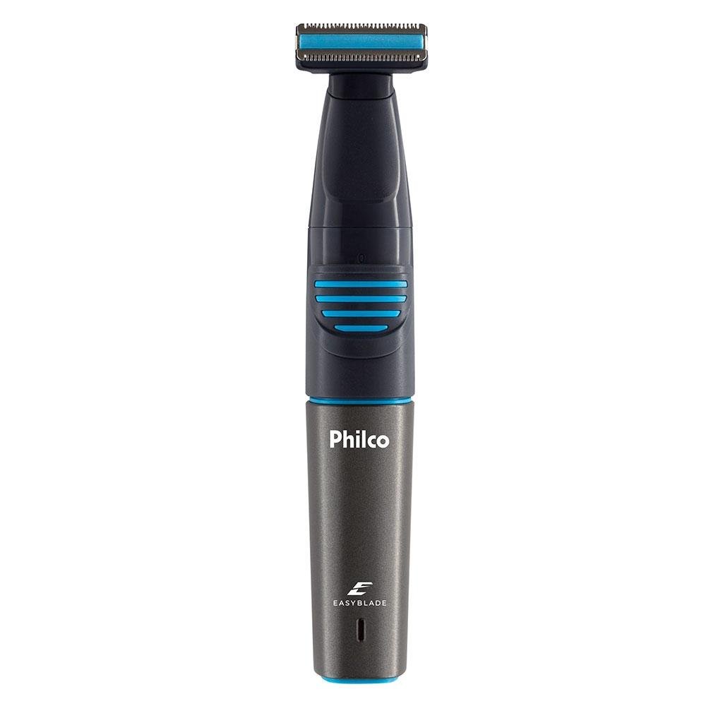 Aparador de Pelos Philco PAP09 Easyblade Plus, á Prova d'água, Bivolt, Preto e Azul - 56303020 Aparador de Pelos Philco PAP09 Easyblade Plus, á Prova d'água, Bivolt, Preto e Azul - 56303020