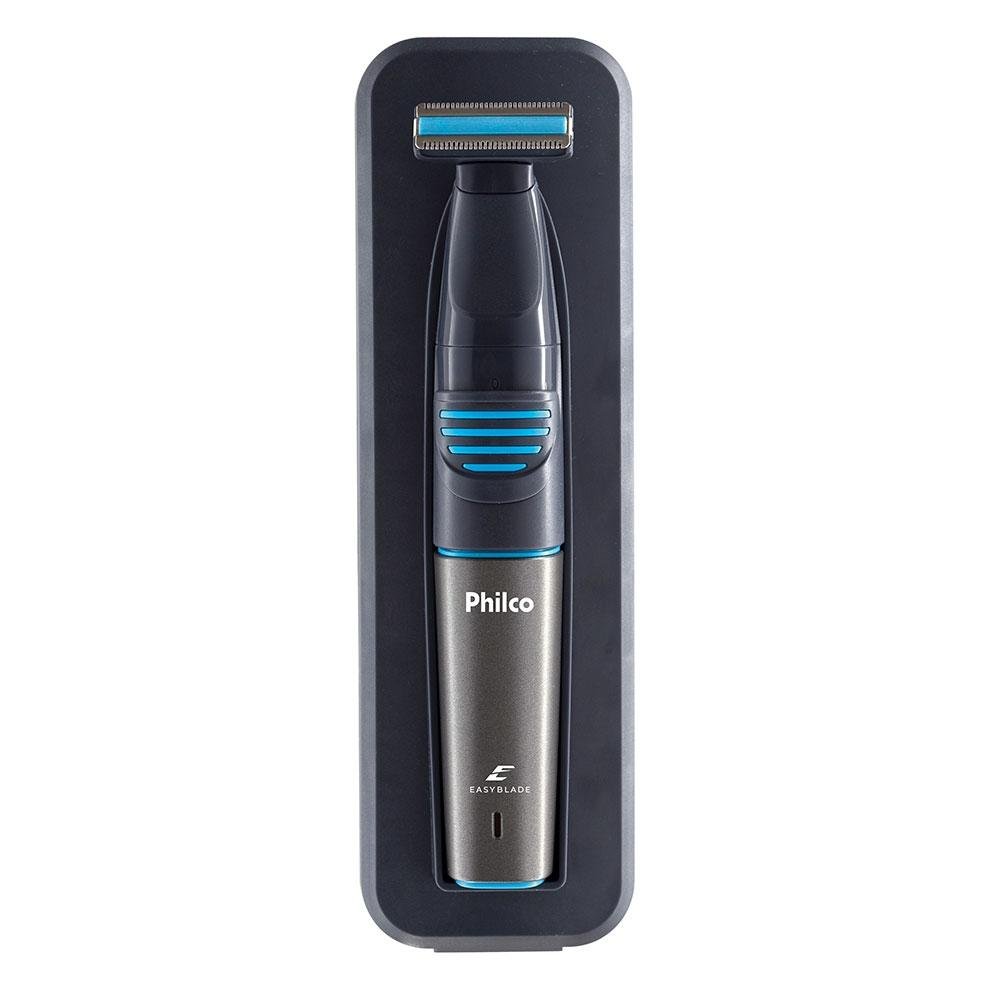 Aparador de Pelos Philco PAP09 Easyblade Plus, á Prova d'água, Bivolt, Preto e Azul - 56303020 Aparador de Pelos Philco PAP09 Easyblade Plus, á Prova d'água, Bivolt, Preto e Azul - 56303020