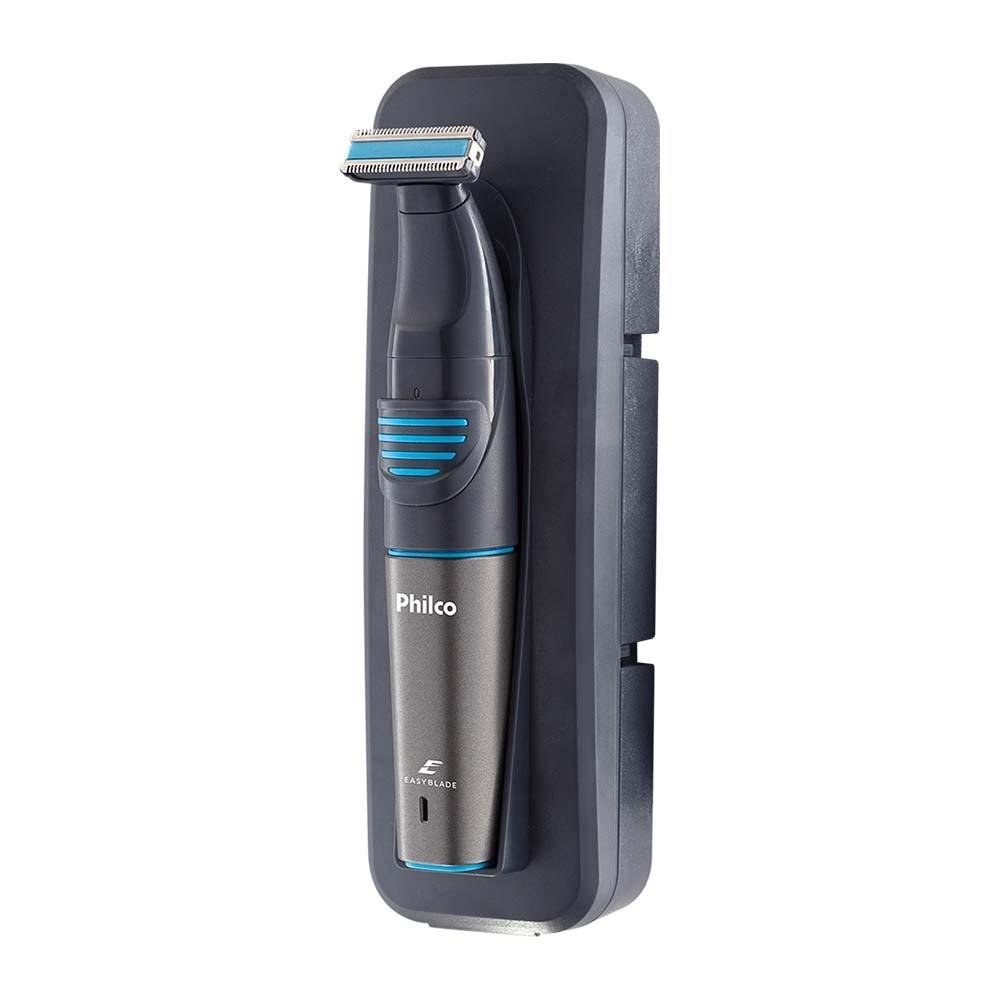 Aparador de Pelos Philco PAP09 Easyblade Plus, á Prova d'água, Bivolt, Preto e Azul - 56303020 Aparador de Pelos Philco PAP09 Easyblade Plus, á Prova d'água, Bivolt, Preto e Azul - 56303020