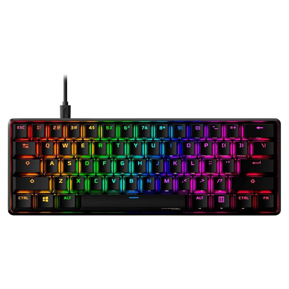 Teclado Mecânico Gamer HyperX HX 60 Alloy Origins AQU, Layout 60%, US, Preto - 56R61AA#ABA Teclado Mecânico Gamer HyperX HX 60 Alloy Origins AQU, Layout 60%, US, Preto - 56R61AA#ABA