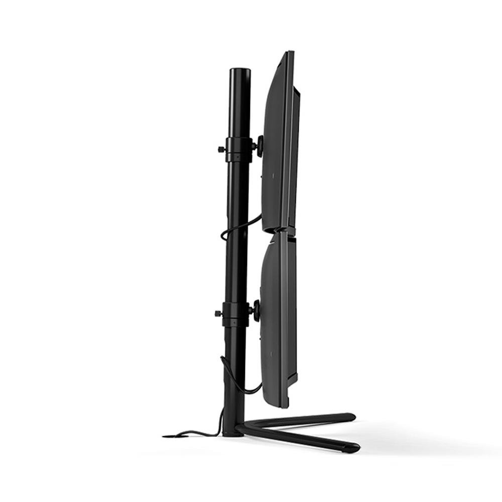 Suporte Vertical para 2 Monitores Até 28 Octoo Clipway 2W, Fixo ou Móvel, Preto - 9031