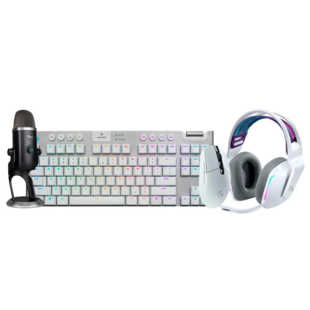 Kit Logitech Headset Sem Fio G733 Teclado Sem Fio G915 Mouse
